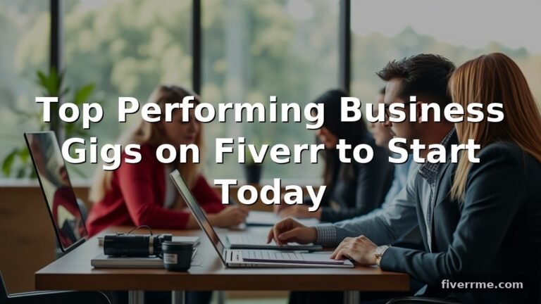 Top Performing Business Gigs on Fiverr to Start Today