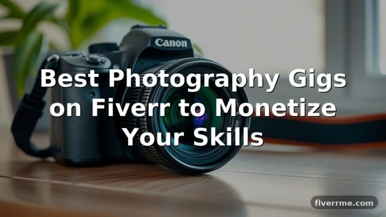 Best Photography Gigs on Fiverr to Monetize Your Skills