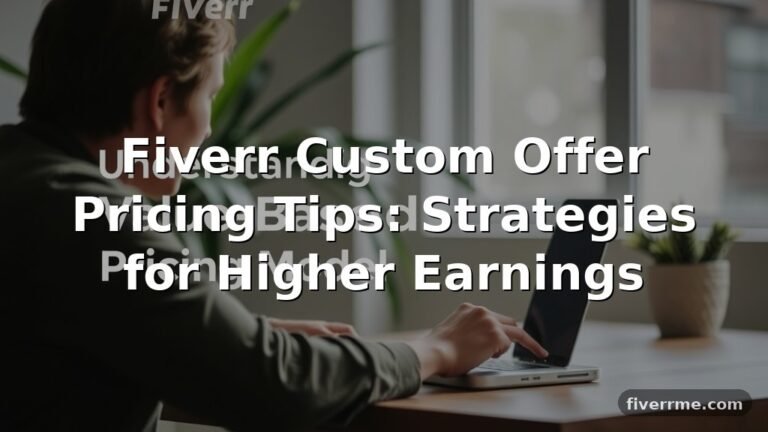 Fiverr Custom Offer Pricing Tips: Strategies for Higher Earnings