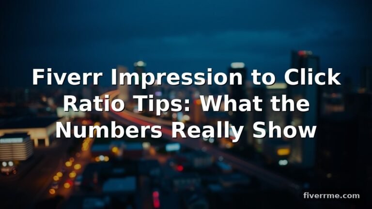 Fiverr Impression to Click Ratio Tips: What the Numbers Really Show