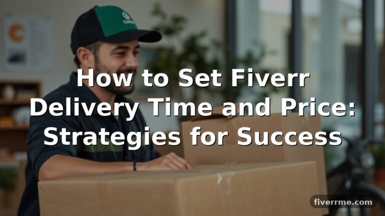 How to Set Fiverr Delivery Time and Price: Strategies for Success